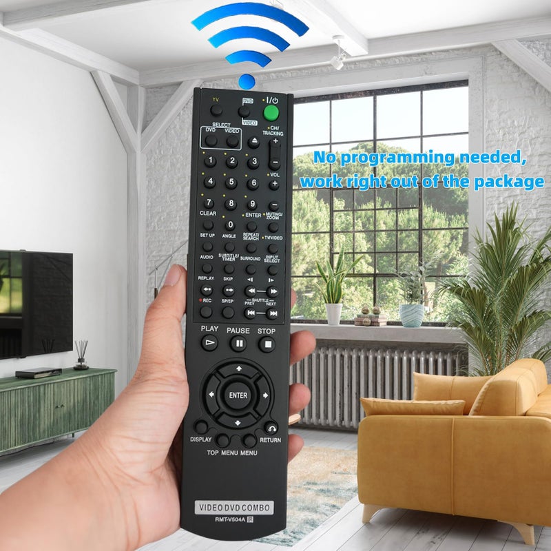 Kassionel Replacement Remote Control RMT-V504A Fit for Sony DVD/VCR Combo Player Compatible with RMT-V501, RMT-V501A, RMT-V501C, RMT-V501D, RMT-V501E and RMT-V501F - Image 2